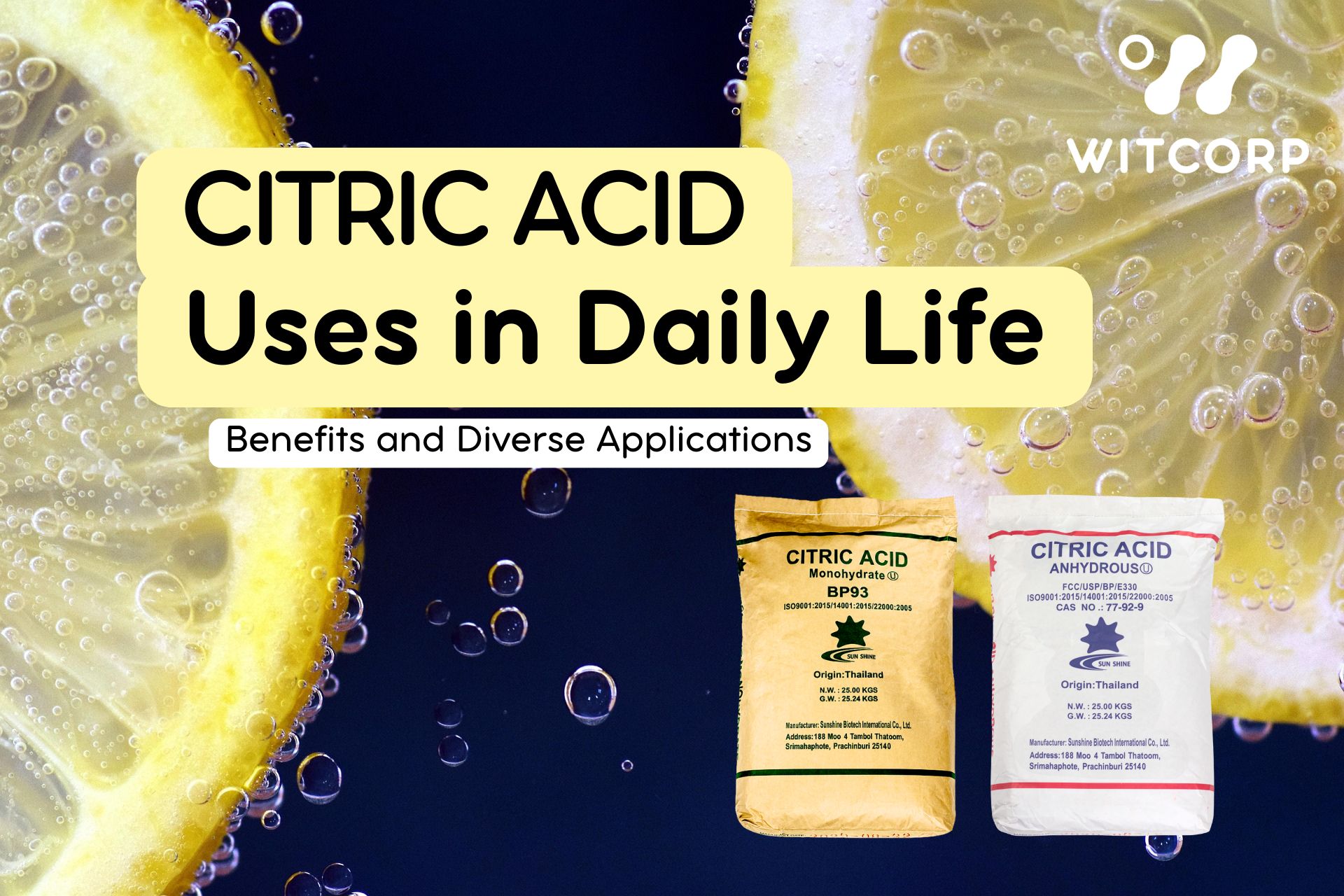 citric acid uses in daily life